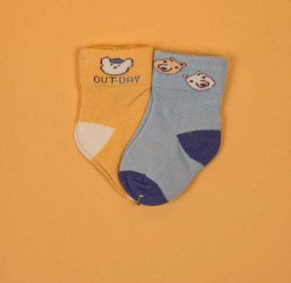 Soft Cotton Socks For Baby Boys & Baby Girls (Pack Of 2 pcs)