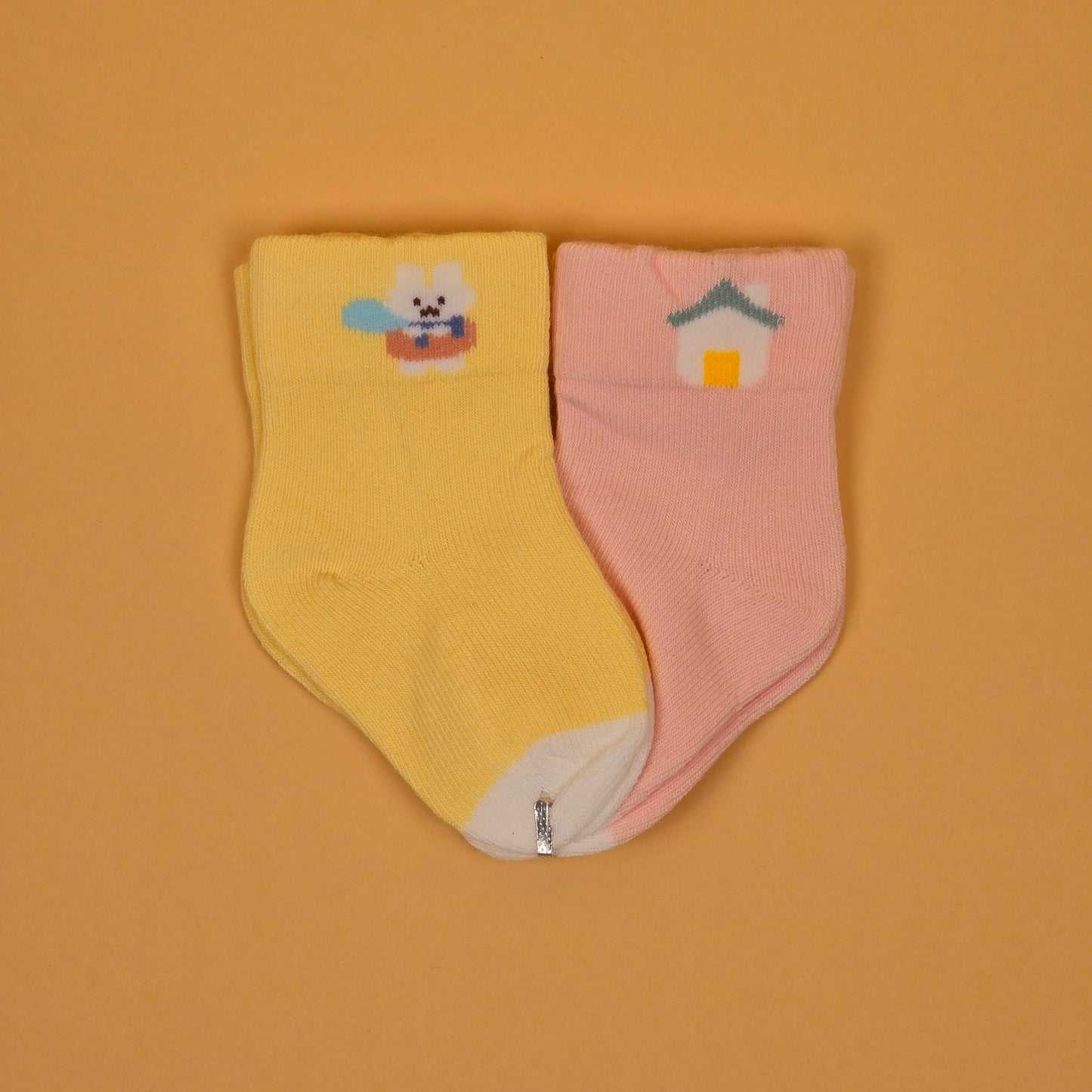 Soft Cotton Socks For Baby Boys & Baby Girls (Pack Of 2 pcs)