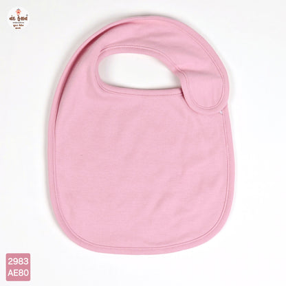 Pink cotton round shape Boys & Girls Causal Bibs