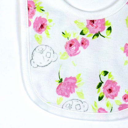 Boys & Girls Causal Bibs With Flower Pattern