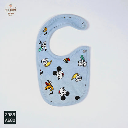 Boys & Girls Causal Bibs With Micky Cartoon Pattern