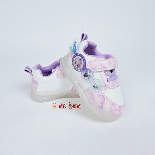 IMPORTED Shoes For Girls With Barbie Design & Velcro Strap