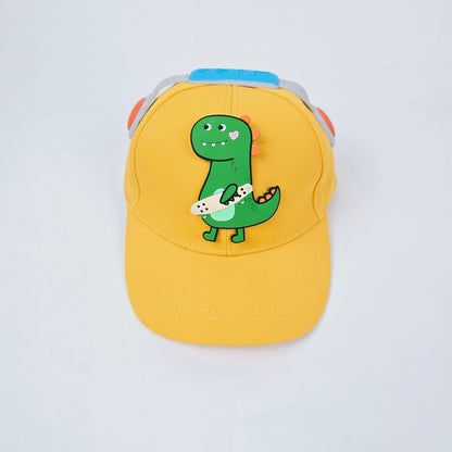 IMPORTED Cap With Soft Fabrics 3D dinosaur & headphone for kids baby Girl/Boy 3-12 years