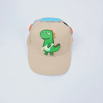 IMPORTED Cap With Soft Fabrics 3D dinosaur & headphone for kids baby Girl/Boy 3-12 years