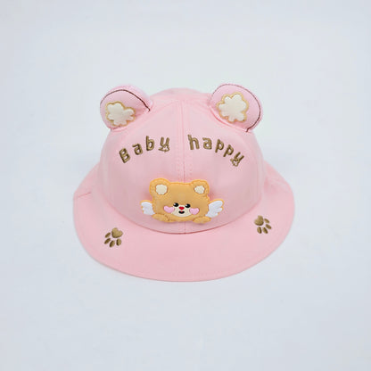 IMPORTED Soft cap VRITRAZ Printed 3D bear ,Breathable Kids Bucket Hat for Boys & Girls 3-12 years