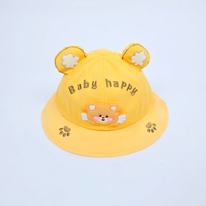 IMPORTED Soft cap VRITRAZ Printed 3D bear ,Breathable Kids Bucket Hat for Boys & Girls 3-12 years