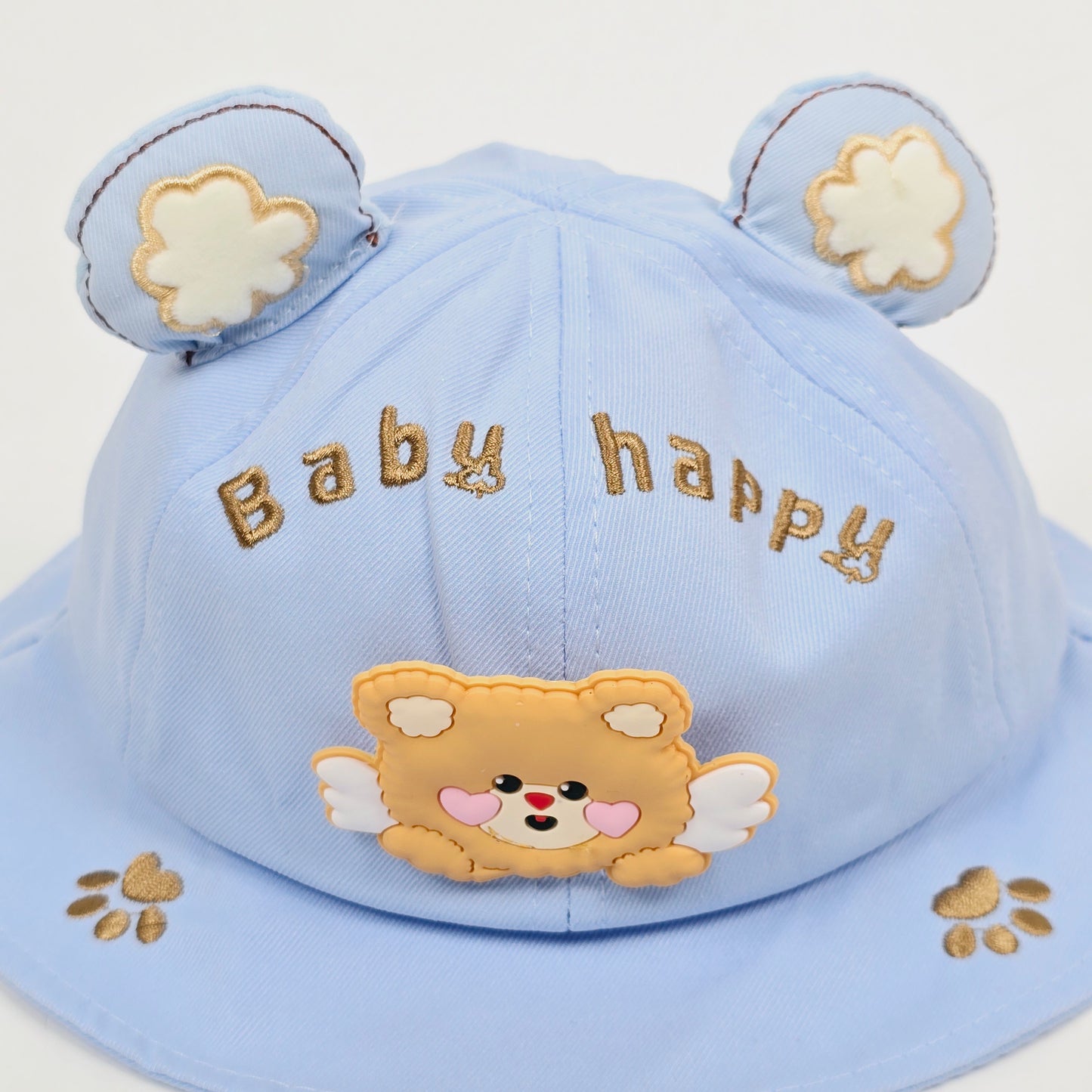 IMPORTED Soft cap VRITRAZ Printed 3D bear ,Breathable Kids Bucket Hat for Boys & Girls 3-12 years