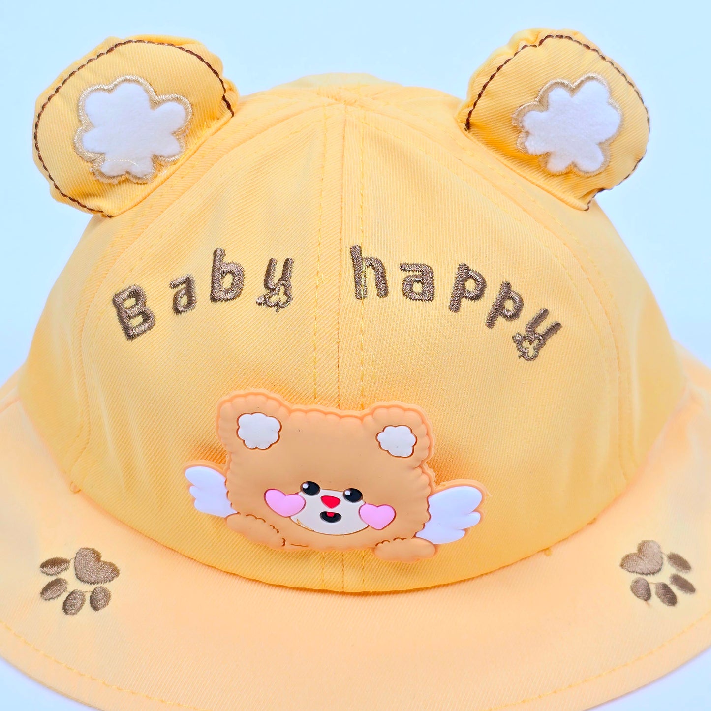 IMPORTED Soft cap VRITRAZ Printed 3D bear ,Breathable Kids Bucket Hat for Boys & Girls 3-12 years