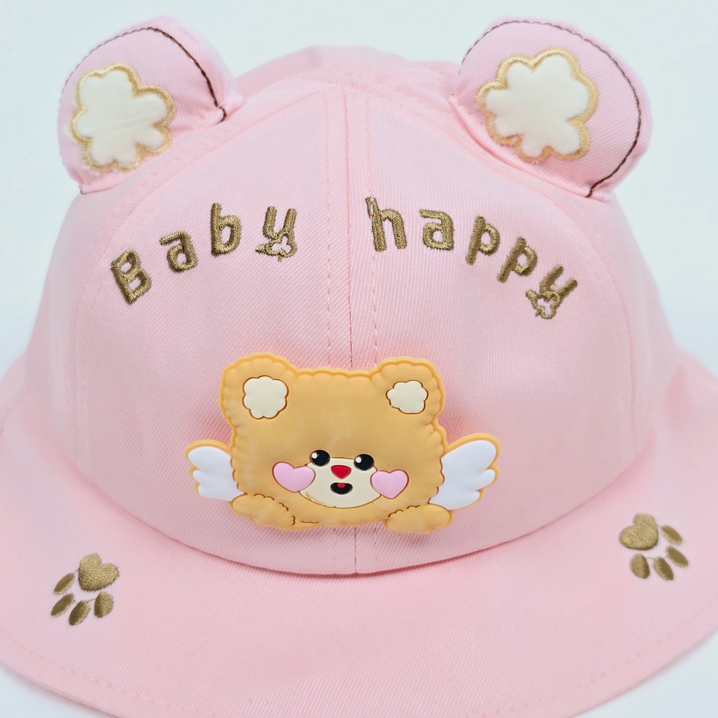 IMPORTED Soft cap VRITRAZ Printed 3D bear ,Breathable Kids Bucket Hat for Boys & Girls 3-12 years