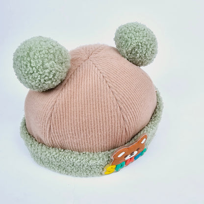 IMPORTED Cap With Soft Fabrics 3D Bear with Ears for kids baby Girl/Boy 3-12 years