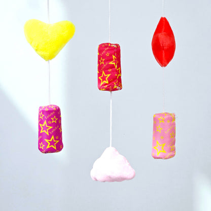 Bed Toys With Cloud , Stars , Hearts In Hanging Style