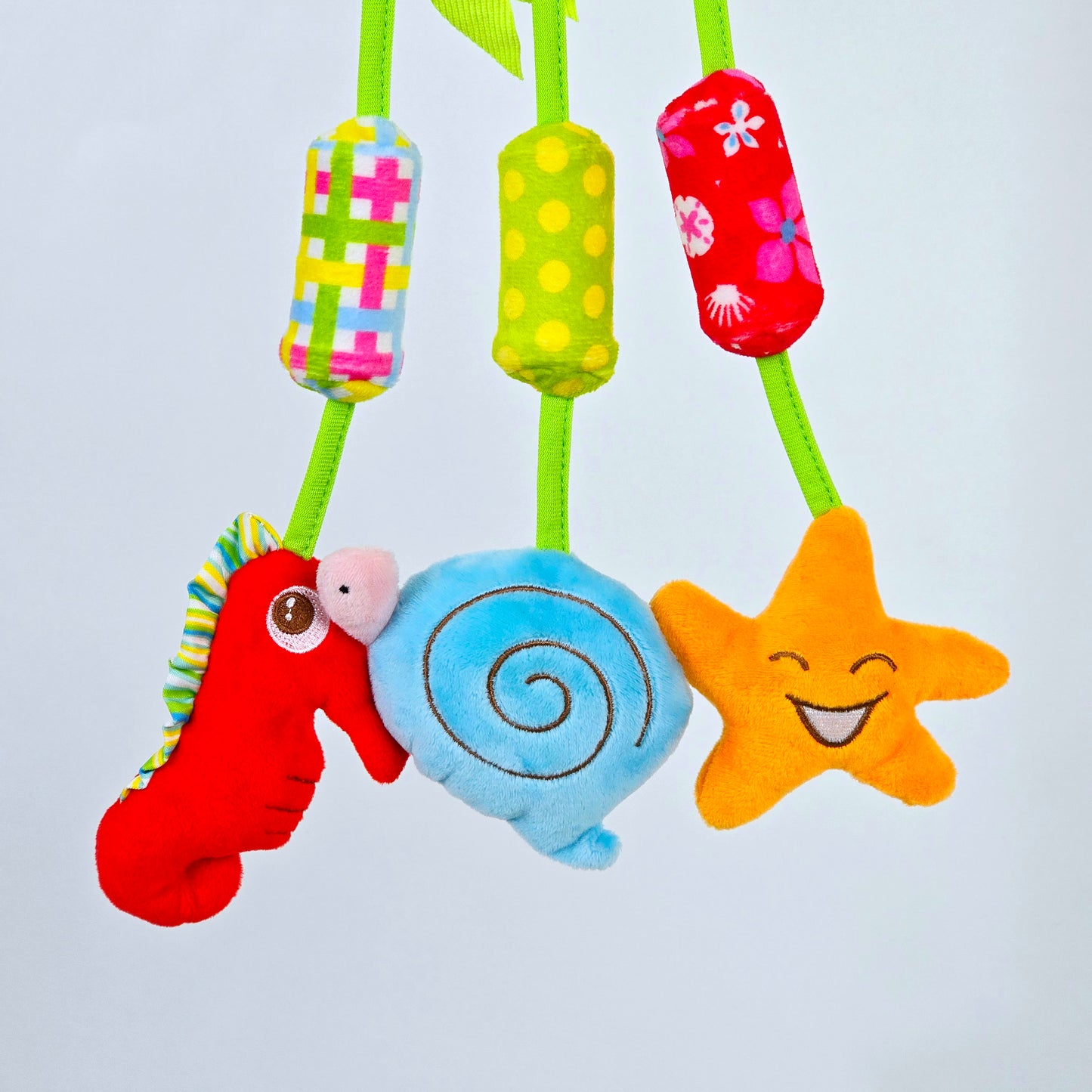 Poplins Fish Yellow Hanging Rattle Toy With Wind Sound Bell