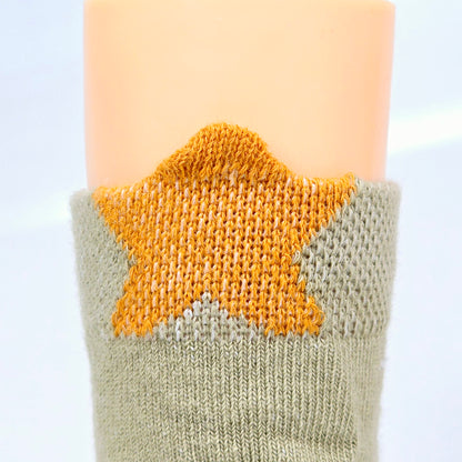 important shoes style socks with green star designs