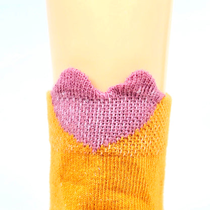 shoes style socks with Purple heart designs for girls