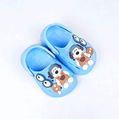 Blue and Pink Color Crocs with Cartoon Pattern