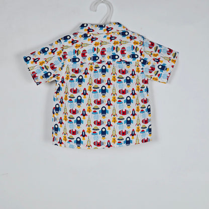 Multi printed soft cotton shirt for baby boys