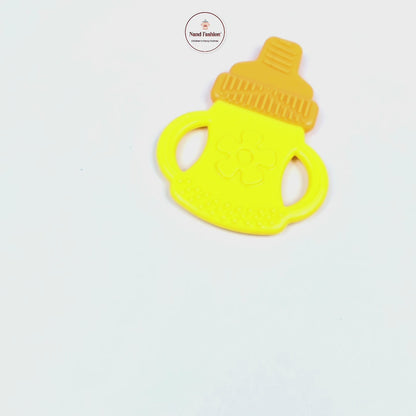 Baby Silicon Teether With Bottle Design